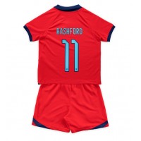 Fotballdrakt Barn England Marcus Rashford #11 Bortedraktsett VM 2022 Kortermet (+ Korte bukser)
